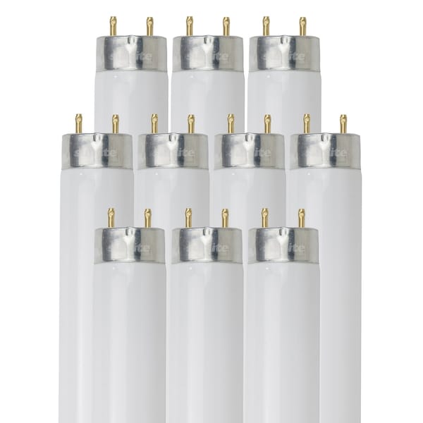 Sunlite F32T8/SP850 4Ft T8 Linear Fluorescent Light Bulb, 32W, 3050 Lumens, Bi-Pin G13 Base, 5000K, 10PK 30246-SU - main